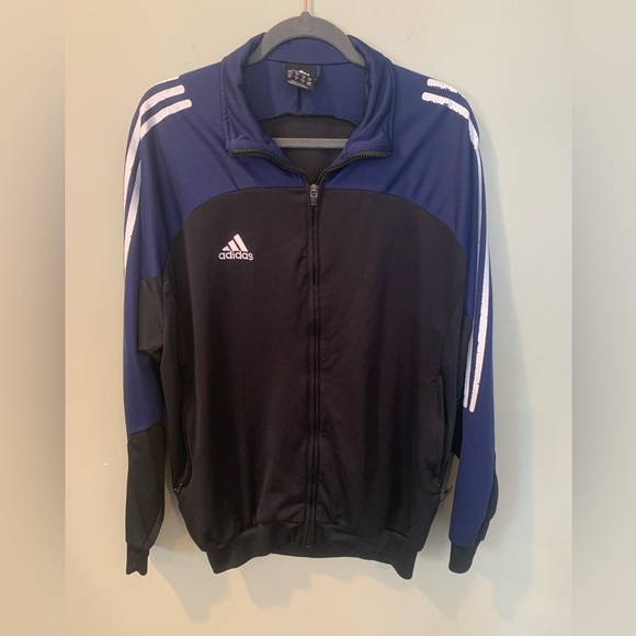 adidas Other - Adidas Men’s Medium Full Zip Performance Track Athletic Jacket Blue Black